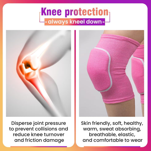 Volleyball Knee Pads for Women, Men, Kids - Knee Brace for Basketball, Volleyball, Football, Dance (Red, Large)
