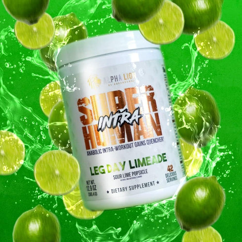 ALPHA LION Superhuman Intra Workout Powder, Amino Acids Drink, Muscle Recovery Supplement, BCAA Powder, Lime Flavor