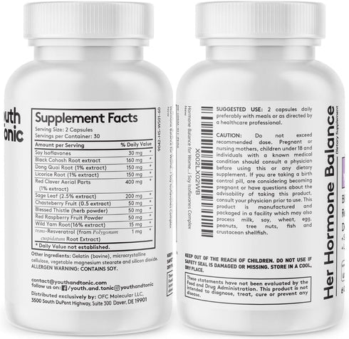 Hormone Balance for Women, PMS & Menopause Relief Support Pills, Natural Herbal Supplements for Hormonal Imbalance