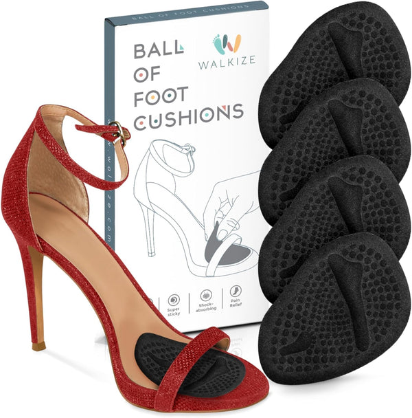 Metatarsal Pads for Women, Heel Inserts, Ball of Foot Cushions (2 Pairs) for All Day Pain Relief and Comfort