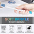 Extra Soft Toothbrushes for Adults, Wide Head Flossing Brush, Pack of 5 Individually Wrapped
