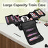 Travel Makeup Bag, Large Cosmetic Organizer with 4 Trays & Adjustable Dividers, Waterproof Makeup Train Case for Women,