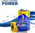 PKCELL 9V Battery Carbon Zinc for Smoke Detectors 6F22 Battery, Ultra Long-Lasting with 10-Year Shelf Life (4 Count)