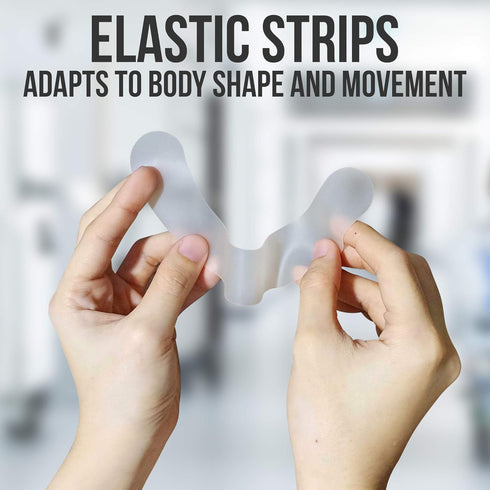 JJ CARE Ostomy Barrier Strips Pack of 20-5.62” Elastic Barrier Strips for Colostomy Bags, Waterproof & Moldable