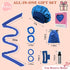 weiwei No Heat Curlers, Overnight Curling Headband Rollers for Women, 9 PCS Gift Set (Blue)
