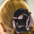 Lurrose 4Pcs Large Ribbon Hair Claws, Rose Flower Bow Jaw Hair Clip Barrette Ponytail Holders for Girls Women