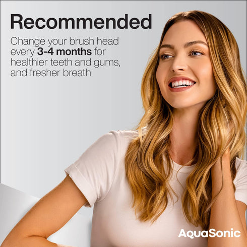 AquaSonic Icon Replacement Brush Heads | 2 Brush Heads | Compatible with AquaSonic Icon Toothbrush | for Normal &