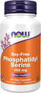 NOW Supplements Soy-Free Phosphatidyl Serine (150mg) - Brain Health*, 60 Veg Capsules