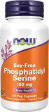 NOW Supplements Soy-Free Phosphatidyl Serine (150mg) - Brain Health*, 60 Veg Capsules