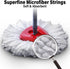 O Cedar Mop Replacement Heads, Easy Wring Spin Mop Heads, 6 Pack, Machine Washable, Easy to Clean and Replace