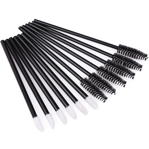Tbestmax 200 Disposable Mascara Wand Spoolies and Lip Brushes, Lipstick Lipgloss Applicator for Eyelash Extension Kits