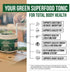 Organic Wheatgrass Juice Powder - Raw BioActive Form, Cold-Pressed, 20:1 Concentrate Juice Extract, Unflavored (5.3 oz)
