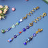 Holibanna 3pcs Hair Braid Rings, Blue Evil Eye Hair Jewelry Dreadlock Long Gold Metal Spiral Coil Beads