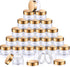 SATINIOR 24 Pieces Empty Clear Plastic Jars, Round Storage Containers for Beauty Products, 1 oz, Gold Lid
