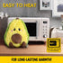 Happy Fuel Avocado Heating Pad 1.5lbs, Unscented Microwavable Plush Pillow for Women & Kids - Kawaii Hot & Cold Toy