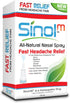 Sinol Headache Relief Spray, Over-The-Counter Nasal Decongestant, 15 ml for Migraine, Tension, Sinus Relief