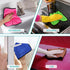 SLICHIO Set 12 Pack 12"x12" Microfiber Cleaning Cloth - Microfiber Towel with Printed Use Labels, Color-Coded Dish Rags