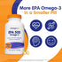 OmegaVia EPA 500, Purified Omega 3 Fish Oil Softgels, 500 mg EPA, 120 ct - Non-GMO, Gluten Free