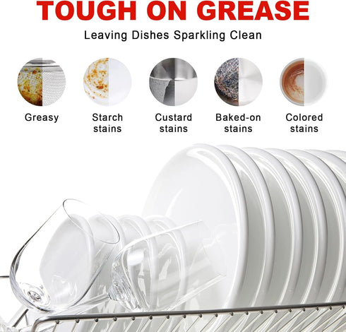 Eco Dishwasher Detergent Sheets, Up To 160 Loads, Grapefruit Scent Plastic Free Dishwashing Soap Strips