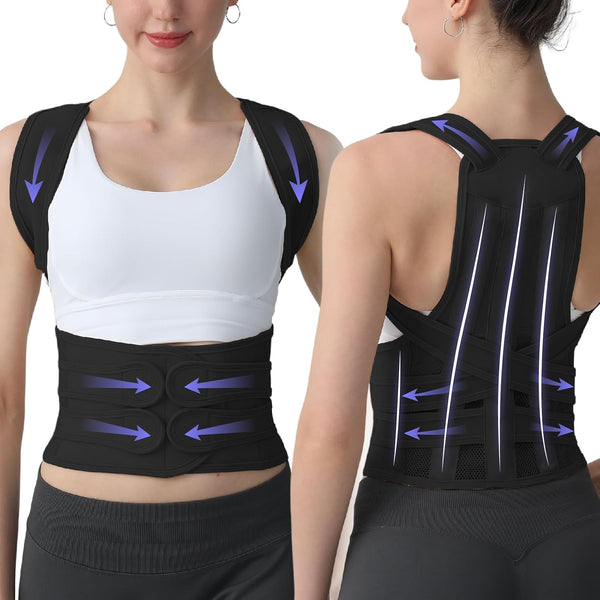 LuxuMach Posture Corrector for Women and Men, Back Brace with Full Back Support,