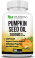 3000mg Cold Pressed Pumpkin Seed Oil, DHT Blocker for Hair Growth, Supports Heart and Skin Health