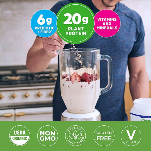Orgain Organic Vegan Meal Replacement Protein Powder, Vanilla Bean, 20g Protein, 2.01lb