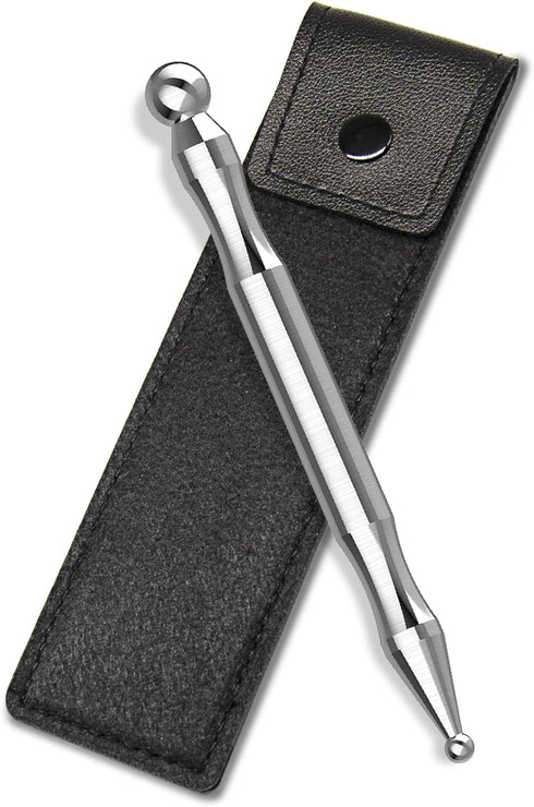 Melonsun Stainless Steel Acupuncture Pen for TMJ Relief, FSA-HSA-Eligible TMJ Massager for Jaw Clenching, Acupressure