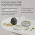 Set Set 2, Mimi Medcessories Petite Pill Box - Stylish Compact Daily Pill Organizer, Medication Pill Case, Pill