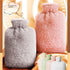 RLPPBMD Bag(Beige,2000ml) Hot Water Bottle Warm Water Bag Filling Hot Water Bag Hand Warmer Compress Stomach Cute Plush