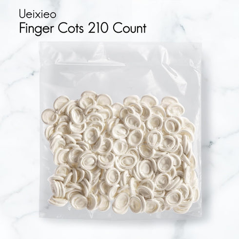 White Latex Finger Cots | Disposable Medium-Sized Finger Protectors, Fingertip and Sleeve Protector (Approx. 210 PCS)