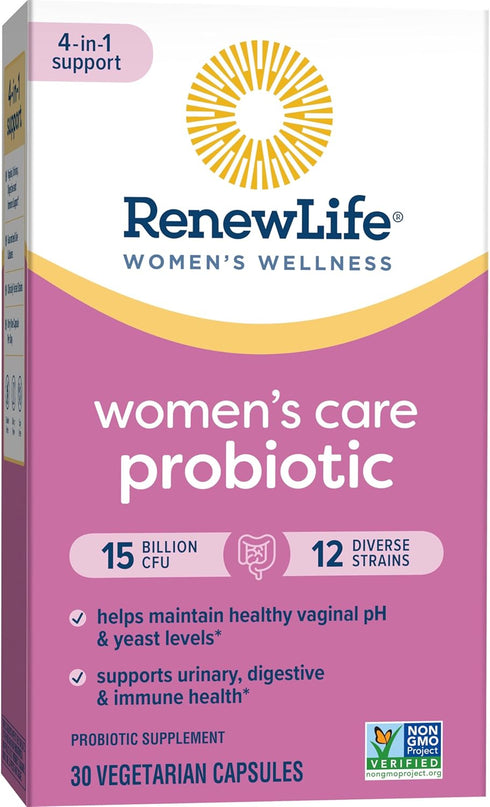 Renew Life Women's Probiotic Capsules - 30 Ct, Supports pH Balance, Vaginal, Urinary, Digestive & Immune Health