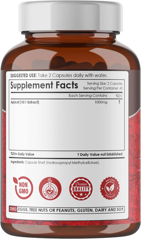 Apricot 10:1-1000mg (90 capsules)