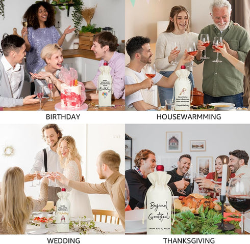 LAGZDFC Pairs Well With Becoming Grandparents Wine Champagne Gifts Bag, Reusable Wine Wrap Bag, Pregnancy Announcement