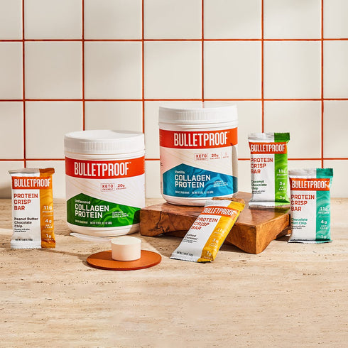 Bulletproof Salted Caramel Protein Crisp Bars, 12pk, High Protein & Low Sugar