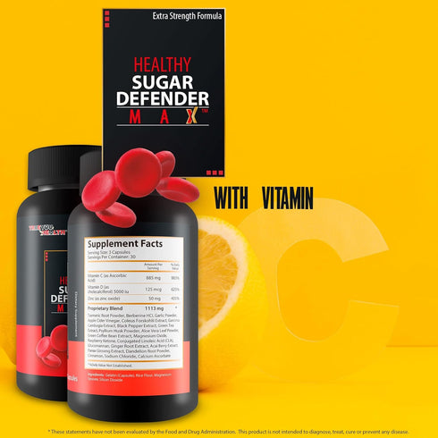 Healthy Sugar Defender Max - Multi Action Blood Support Supplement for Circulation, Healthy Legs, Heart, and Sugar
