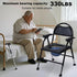 toxaaiwr Commode Commode 1 Folding Bedside Portable Shower Chair Padded Seat Bedside Toilet for Elderly and Disabled