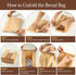 PILABEL 80 Pack 14x8.3x3.5 Inch 100 Packaging Large Sourdough Bread Bags with Window and Tin Tie, Kraft Paper Bakery