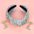 Western Cowgirl Headband Accessories for Women, Jeweled Crystal Knotted Headband for Cowboy Boot Hat