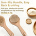 Dry Bath Body Brush with Short Handle, Natural Bristles for Exfoliation and Blood Circulation