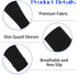 Macuezu Black Pre Cut Socks, Cut Socks Soccer Leg Sleeves for Men, Elastic Soccer Shin Guard Sleeves for Sports, Shin