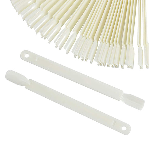 ZOENHOU 150 Nail Swatches - Plastic Nail Art Sample Sticks with Ring for Professional Use and Home DIY Art Supplies