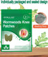 100 Count Knee Patches - Warming Natural Herbal Plaster for Joint Discomfort with Wormwood Extract, Lasting 8 Hours for