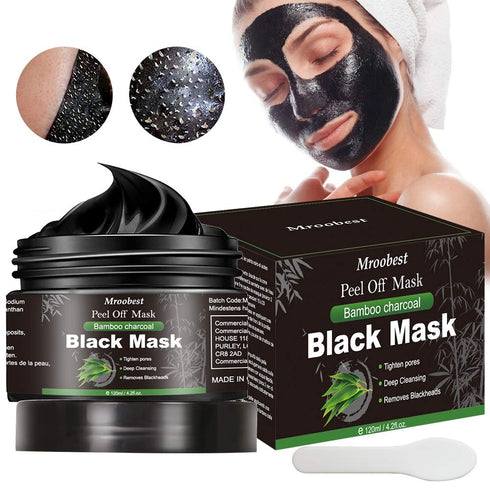 Peel Off Face Mask - Charcoal Peel Off Black Mask for Deep Cleansing and Blackhead Purifying
