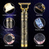 Professional Cordless Hair Trimmer, T-Blade Clippers for Men, Rechargeable Beard Trimmer with Guide Combs