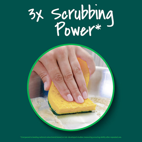 Scotch-Brite Heavy Duty Scrub Sponge, 24 Kitchen Sponges for Tough Messes, Lasts 3X Longer*