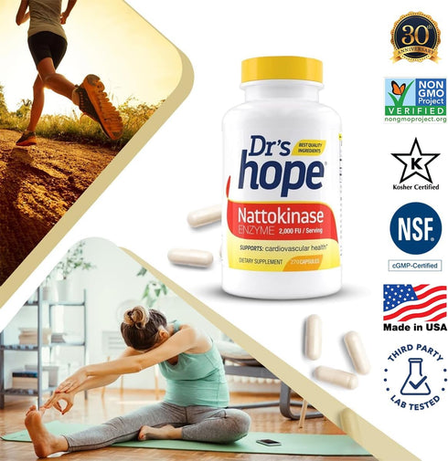 Nattokinase Supplement 2000 FU - Supports Cardiovascular Health & Blood Circulation - Non-GMO, Gluten-Free, 270 Veggie