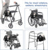 FINPAC Rollator Side Storage Bag with Cup Holder for Bariatric Walkers, Wheelchairs - Rollator Attachment Organizer