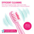 Vekkia Sonic Kids Electric Toothbrush Replacement Heads, Pink (4 Pack), 7X More Plaque Removal, Soft Bristles