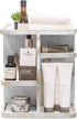 Sorbus 360° Makeup Organizer, Grey Rustic Wood Storage Carousel for Cosmetics, Rotating Makeup Organizer for Vanity