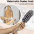 Loulicia 2pcs Microfiber Feather Duster for Cleaning,Sheneyron Washable Dusters,with Replaceable Microfiber